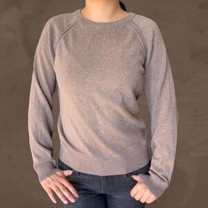 Jeanne Pierre brown cotton sweater crewneck Size S